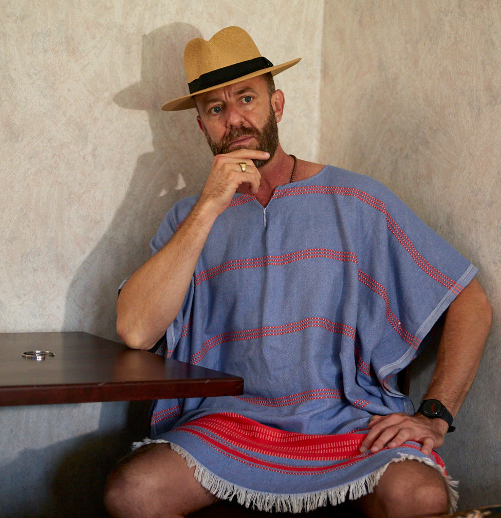 Short Wide Stripe Cotton Kaftans